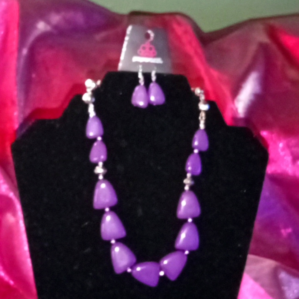 Paparazzi Purple Necklace/Earring Set